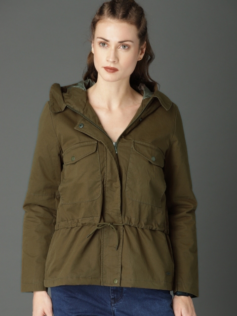 

Roadster Women Brown Solid Tailored Jacket