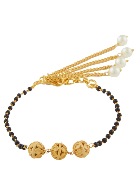 

Sia Art Jewellery Gold-Toned Metal Gold-Plated Bangle-Style Bracelet