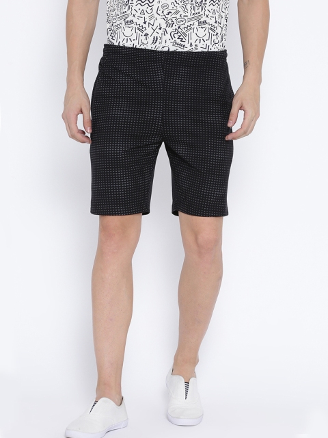 

Duke Men Black Printed Regular Fit Regular Shorts