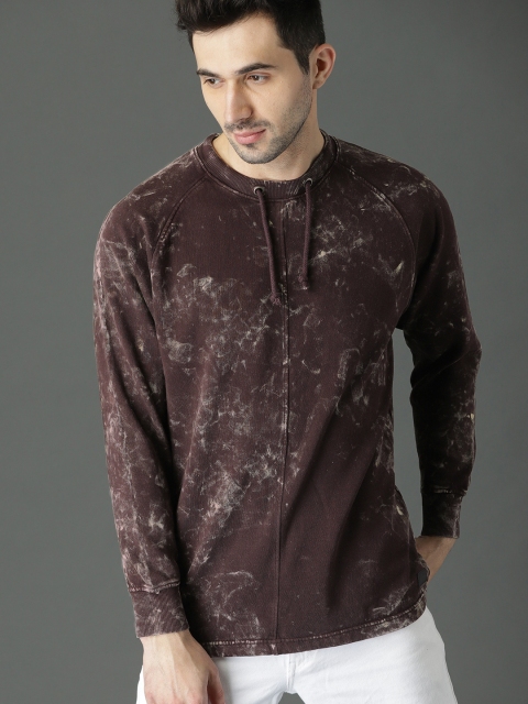 

Roadster Men Brown Dyed Sweatshirt