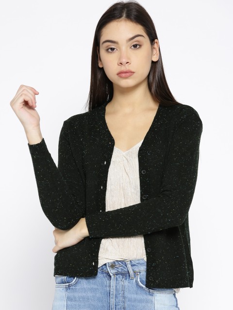 

Roadster Women Black Solid Cardigan