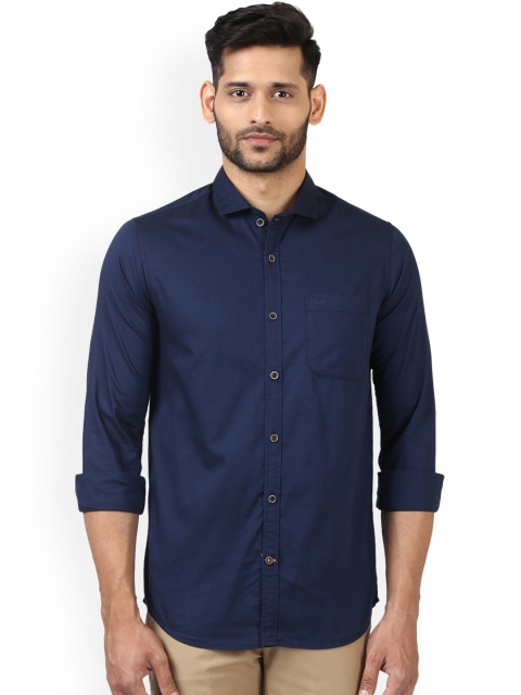 

ColorPlus Men Navy Blue Regular Fit Solid Casual Shirt