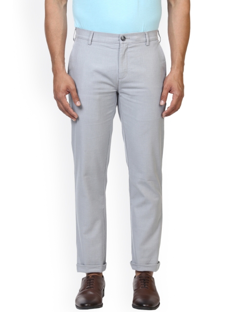 

ColorPlus Men Grey Regular Fit Solid Regular Trousers