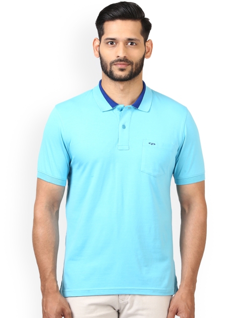 

ColorPlus Men Blue Solid Polo Collar Tailored Fit T-shirt