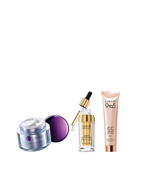 

Lakme Women Pack of 3 Beauty Kit, Silver
