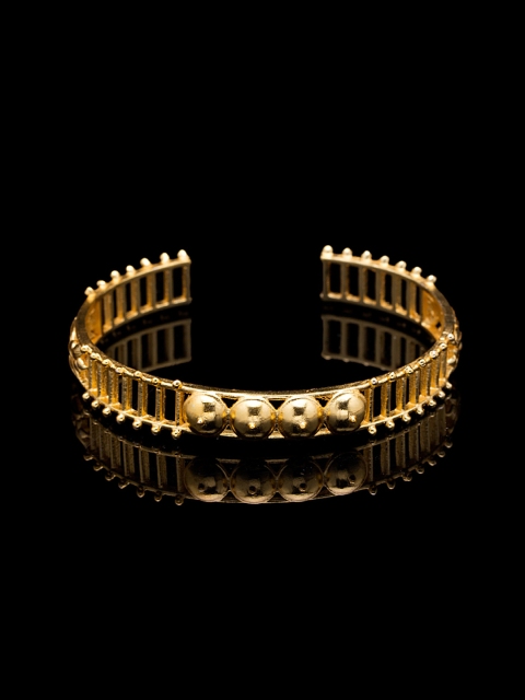 

Studio Voylla Gold-Toned Brass Gold-Plated Handcrafted Cuff Bracelet