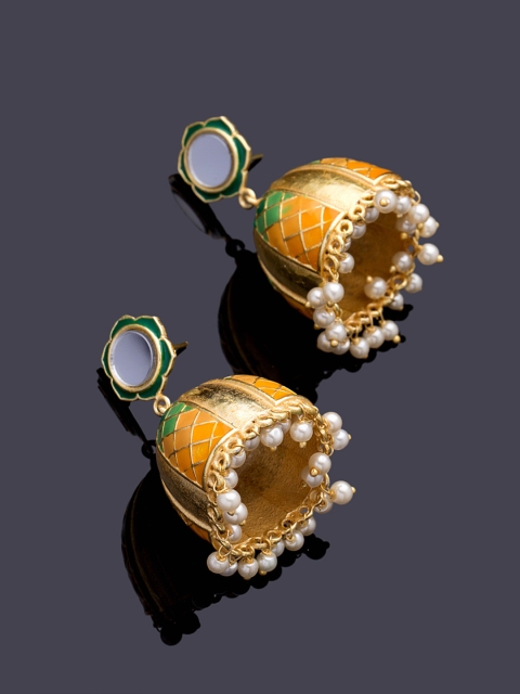 

Studio Voylla Gold-Plated Classic Jhumkas