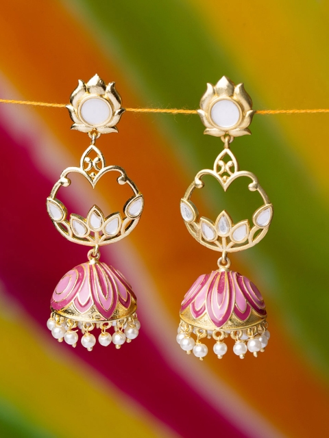 

Studio Voylla Gold-Plated Classic Jhumkas