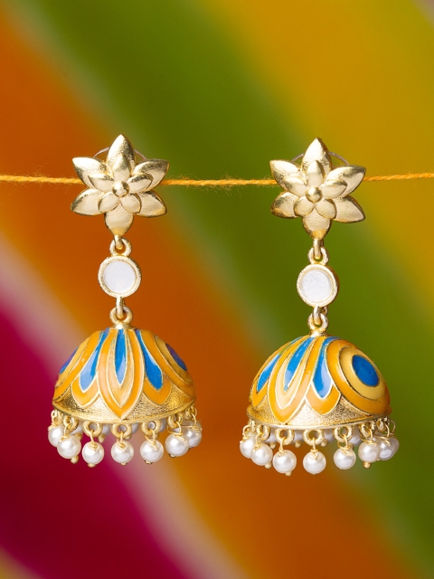 

Studio Voylla Gold-Plated Classic Jhumkas