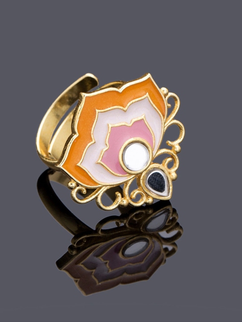 

Studio Voylla Gold-Plated Ombre Candy Adjustable Ring