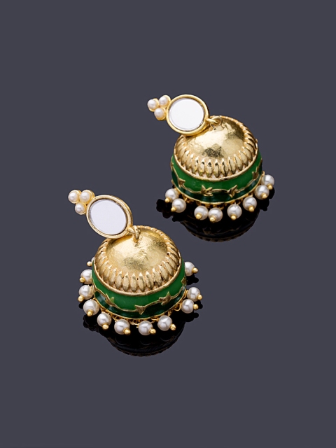

Studio Voylla Gold-Plated Classic Jhumkas