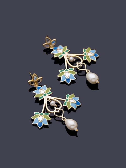 

Studio Voylla Gold-Plated Classic Drop Earrings