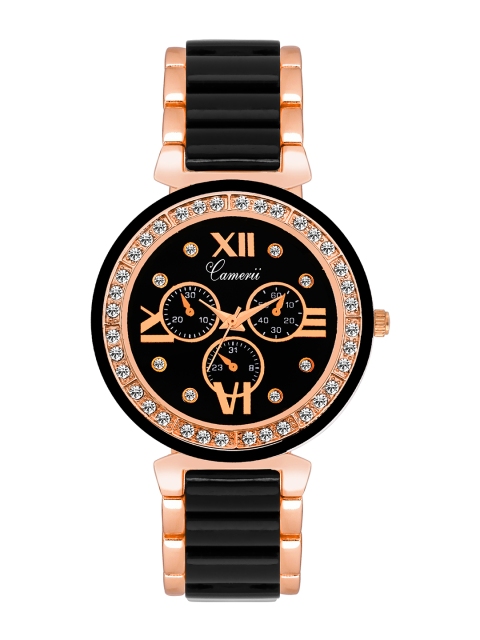 

Camerii Women Black Analogue Watch