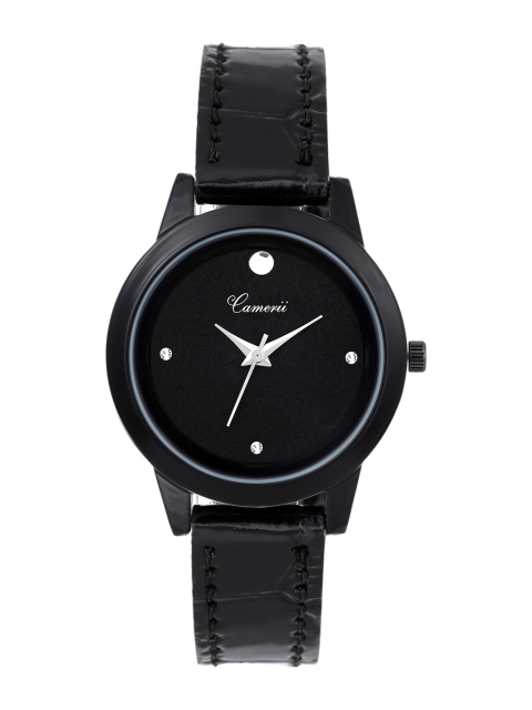 

Camerii Women Black Analogue Watch