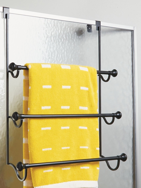 

INTERDESIGN Black Stainless Steel Towel Holder Set