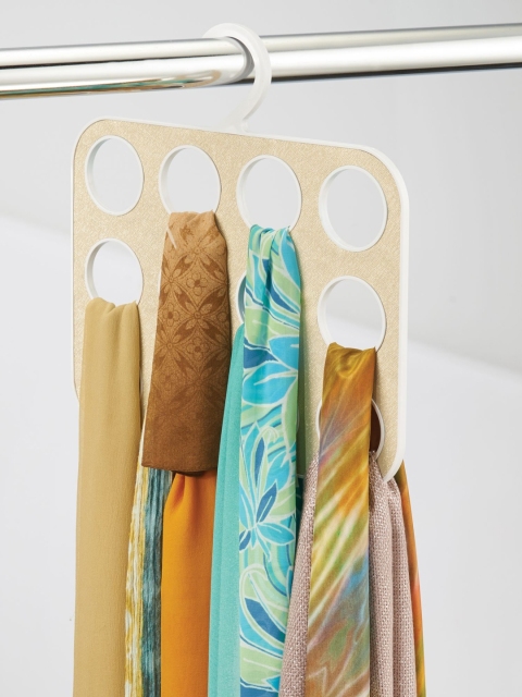 

INTERDESIGN Gold-Toned Stainless Steel Scarf Closet Organizer Hanger