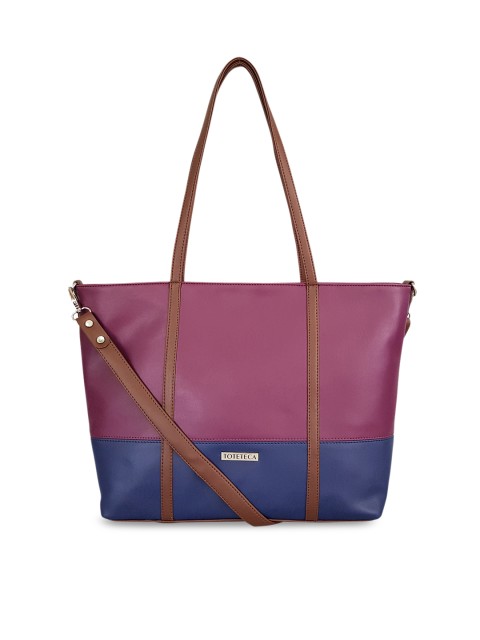 

Toteteca Purple & Blue Colourblocked Shoulder Bag