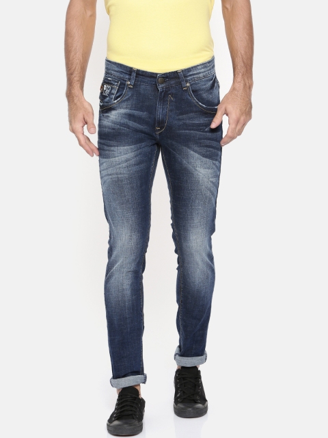 

SPYKAR Men Navy Blue Skinny Fit Low-Rise Clean Look Stretchable Jeans