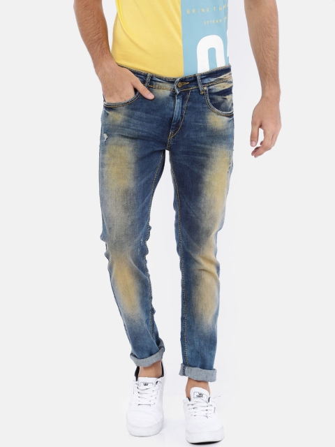

SPYKAR Men Blue Slim Fit Low-Rise Low Distress Stretchable Jeans