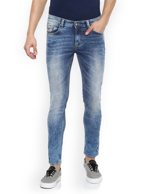 

SPYKAR Men Blue Super Skinny Fit Low-Rise Cropped Clean Look Jeans