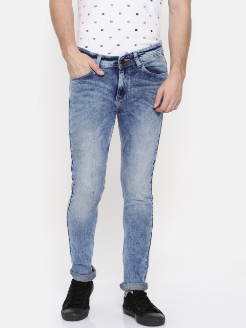 

SPYKAR Men Blue Super Skinny Fit Low-Rise Clean Look Stretchable Jeans