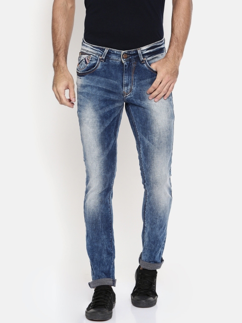 

SPYKAR Men Blue Skinny Fit Low-Rise Clean Look Stretchable Jeans