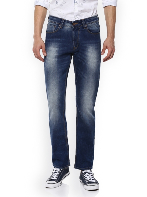 

SPYKAR Men Navy Blue Rovers Tapered Fit Low-Rise Clean Look Jeans