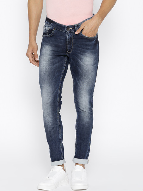 

SPYKAR Men Navy Blue Super Skinny Fit Low-Rise Clean Look Stretchable Jeans