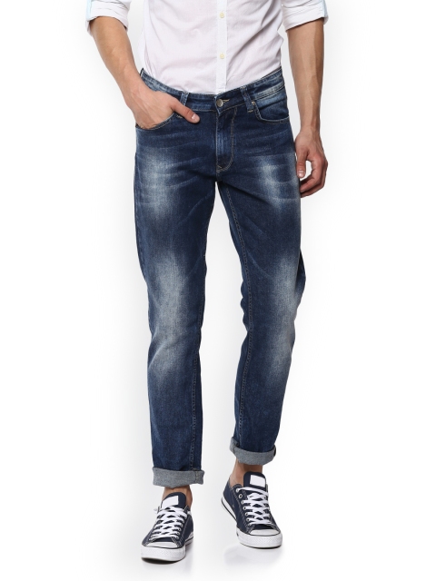 

SPYKAR Men Navy Blue Rovers Tapered Fit Low-Rise Clean Look Jeans