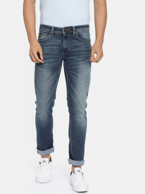 

SPYKAR Men Blue Tapered Fit Low-Rise Clean Look Stretchable Jeans