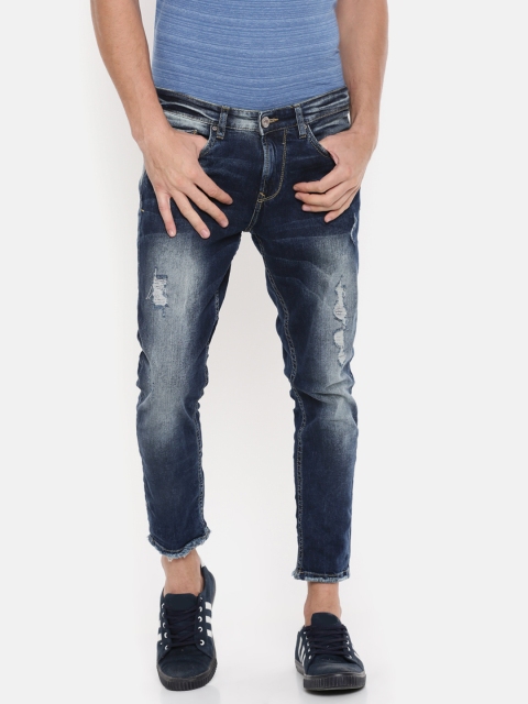 

SPYKAR Men Blue Slim Fit Low-Rise Mildly Distressed Stretchable Jeans