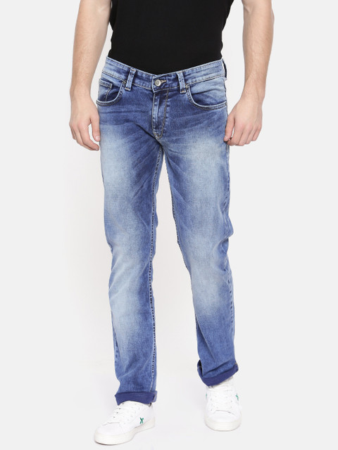 

SPYKAR Men Blue Slim Straight Fit Low-Rise Clean Look Stretchable Jeans