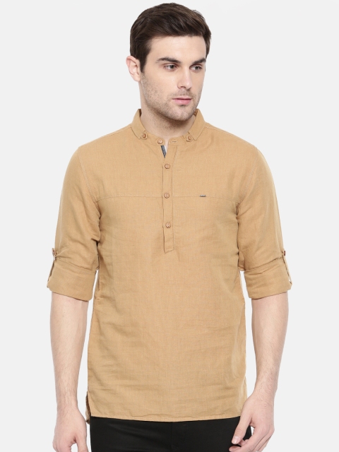 

SPYKAR Men Khaki Coloured Slim Fit Solid Casual Shirt
