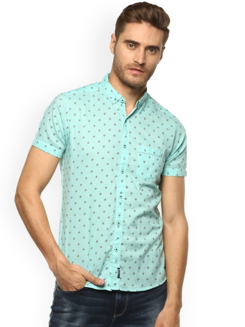 

SPYKAR Men Blue Slim Fit Printed Casual Shirt