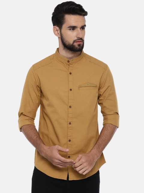 

SPYKAR Men Khaki Slim Fit Solid Casual Shirt