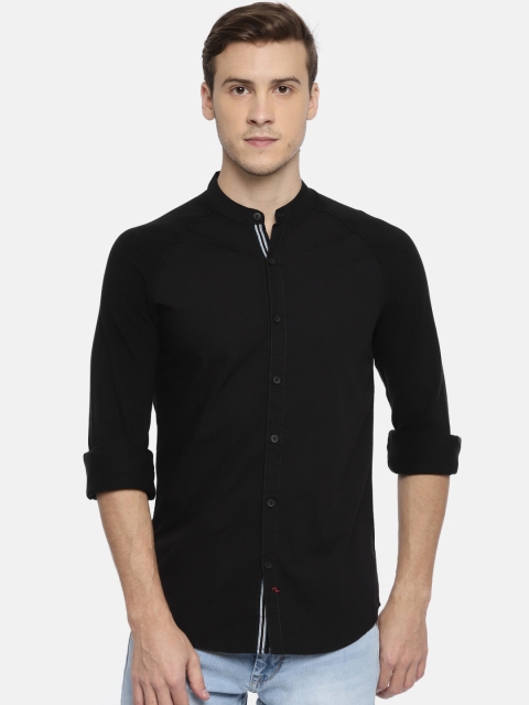 

SPYKAR Men Black Slim Fit Solid Casual Shirt