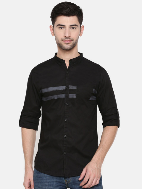 

SPYKAR Men Black Regular Fit Solid Casual Shirt