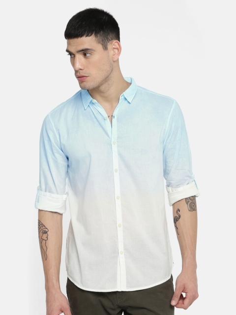 

SPYKAR Men Blue Slim Fit Faded Casual Shirt