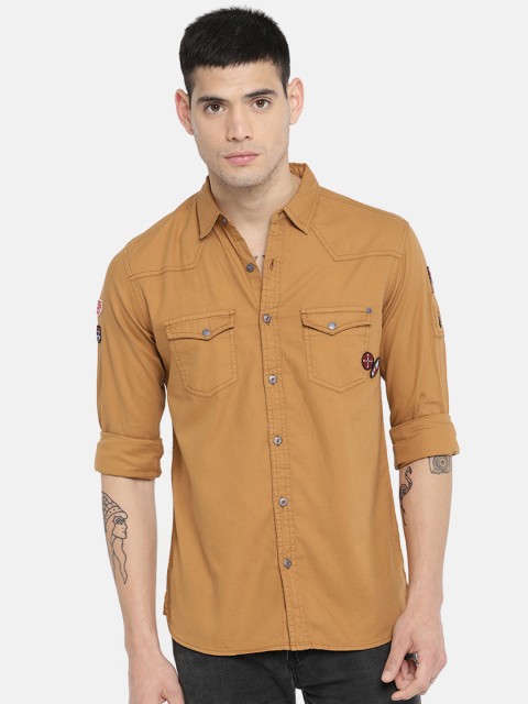 

SPYKAR Men Khaki Slim Fit Solid Casual Shirt