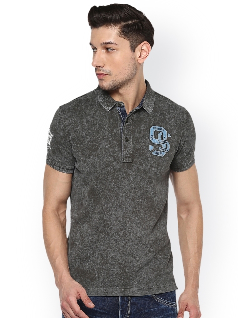 

SPYKAR Men Green Dyed Polo Collar Slim Fit T-shirt