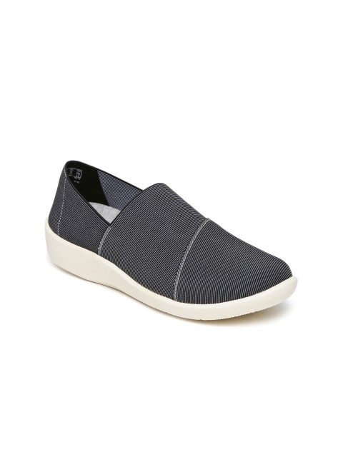 

Clarks Women Black Slip-On Sneakers
