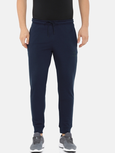 

hummel Men Navy Solid TORAN Joggers, Navy blue