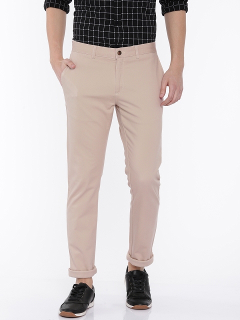 

Blackberrys Men Beige Regular Fit Solid Trousers