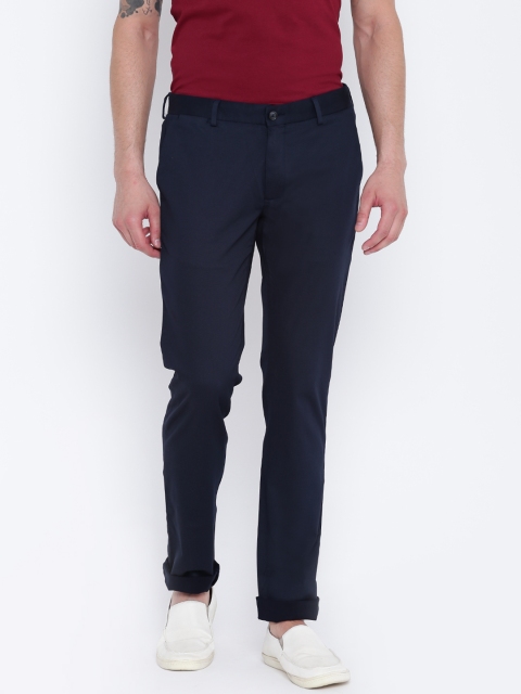 

Blackberrys Men Navy Solid Trousers, Navy blue