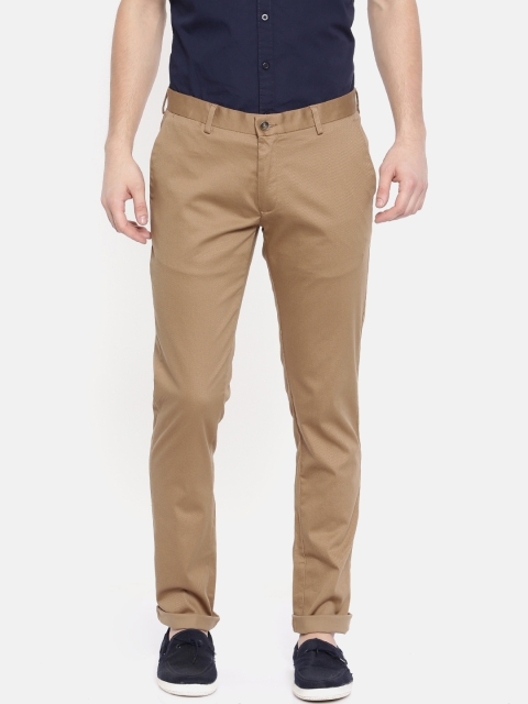 

Blackberrys Men Khaki Regular Fit Printed Trousers