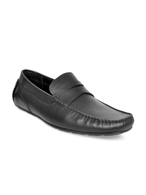 

Allen Cooper Men Black Leather Loafers