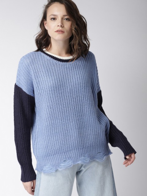 

Harvard Women Blue Printed Pullover