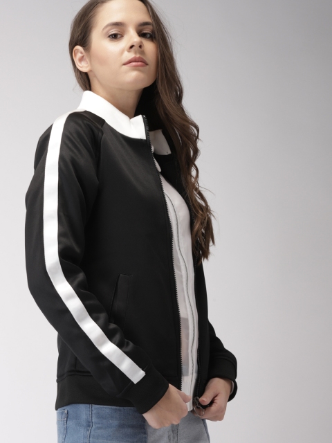 

Harvard Women Black Solid Bomber