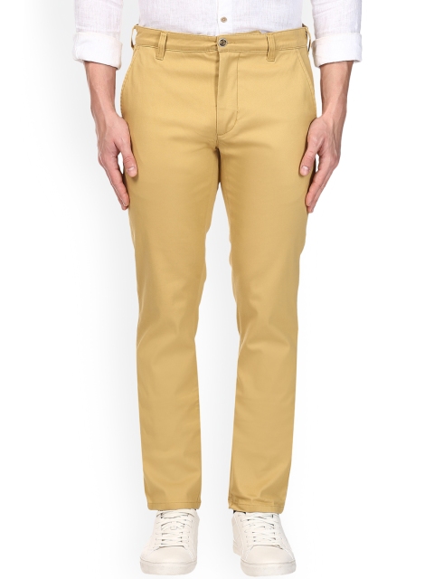 

Park Avenue Men Beige Slim Fit Solid Chinos