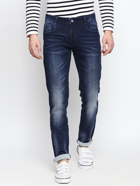 

Rex Straut Jeans Men Blue Regular Fit Mid-Rise Clean Look Stretchable Jeans